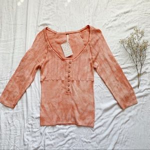 Free People Tops - FREE PEOPLE Rory Henley In Peach Free People Tops - FREE PEOPLE Rory Henley In Peach